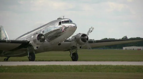 Old airplane Stock Footage