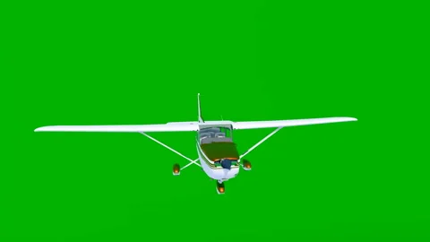 Old airplane on a green screen Stock Footage 172292120