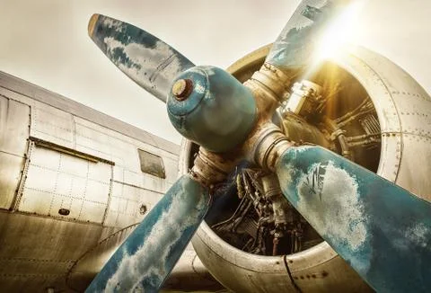 Old airplane 스톡 사진