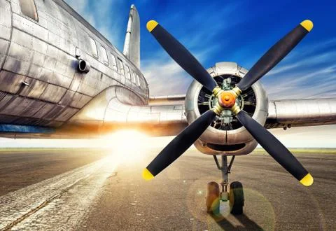 Old airplane Stock Photos