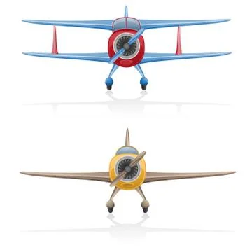 Old airplane vector illustration Ilustração Stock