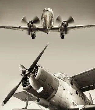 Old airplanes Stock Photos