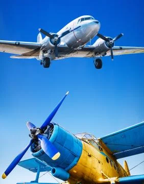 Old airplanes Fotos Stock