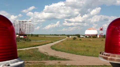 Old airport infrastructure Stock Footage 30581883