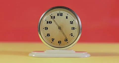 Old alarm clock Stock Footage