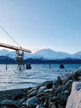 Old Alaskan mill Stock Photos