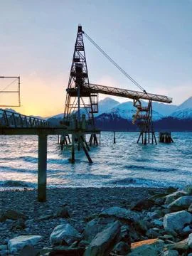 Old Alaskan mill Stock Photos