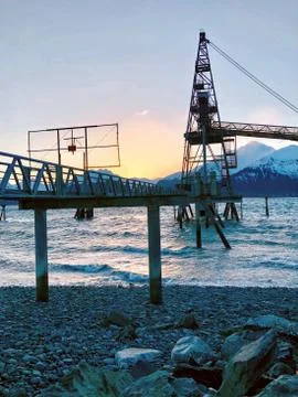Old Alaskan mill Stock Photos