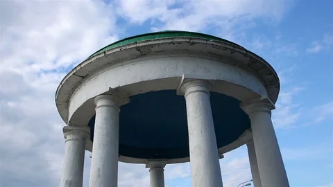 Old alcove over clouds Stock Footage 97899127