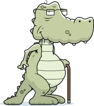 Old Alligator Stock Illustration