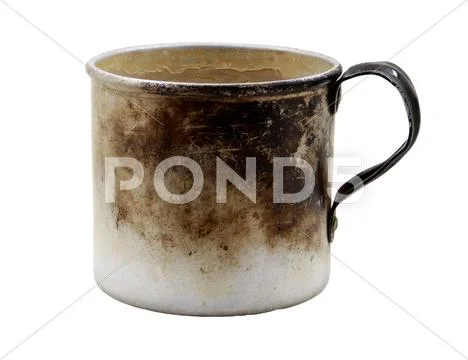 Old aluminum mug Stock Photos