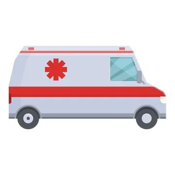Old ambulance icon cartoon vector. Car vehicle Stock Illustration