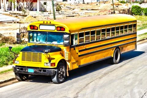 Old American bus Stock Photos