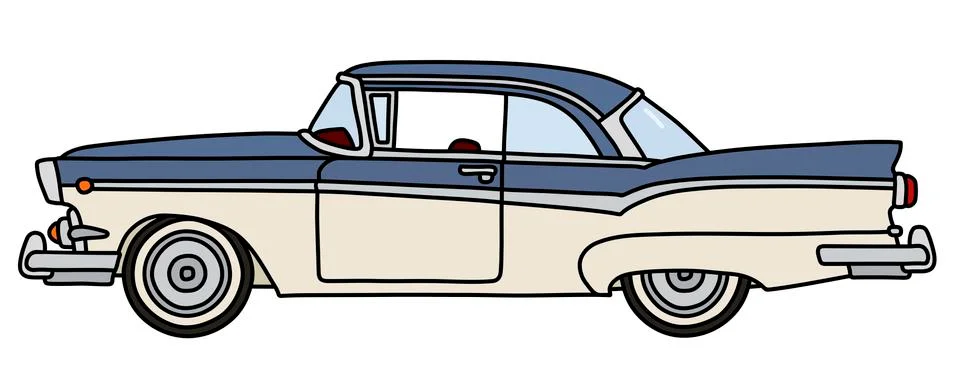 The old american car Stock Illustration