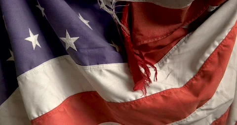 Old American Flag. Stock Footage 144459038