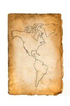 Old American  map Stock Photos