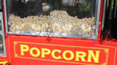 Old American popcorn machine Video stock 40400818