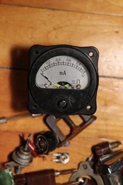 Old amperemeter Stock Photos