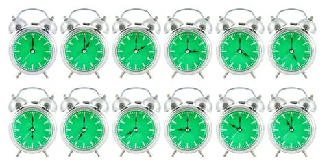 Old analog clock with 24 hours Stock Photos