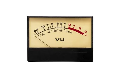 Old analog Dial vu indicator Stock Photos