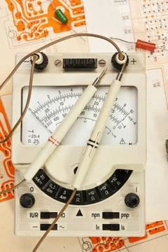 Old analog multimeter Stock Photos