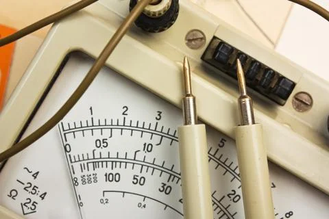 Old analog multimeter Stock Photos