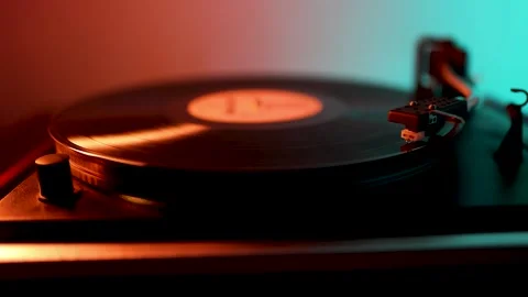 Old analog turntable for music Stock Footage 182467309