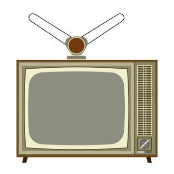 Old analog TV Stock Illustration
