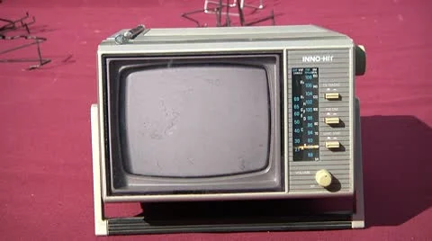 Old Analog TV. Pushing bottons. Stock Footage 10725901