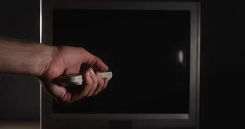 Old analog TV screen broadcasting white noise Stock-Footage 201587474