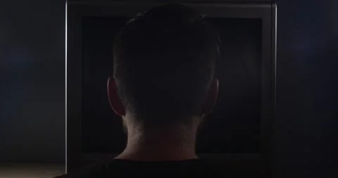 Old analog TV screen broadcasting white noise Video stock 201587734