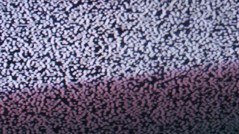Old Analog TV screen with interference and pixel noise effects close-up 動画素材 299667001