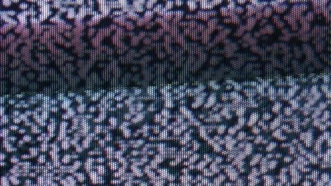 Old Analog TV Screen Macro with Interference Pixel Noise Effects 動画素材 299667665
