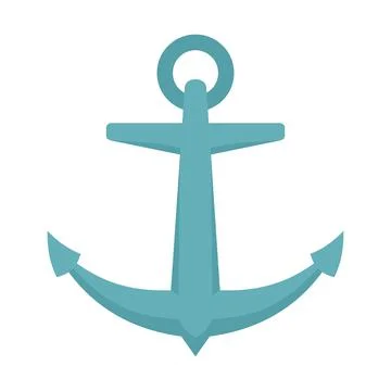 Old anchor icon flat isolated vector Illustrazione stock