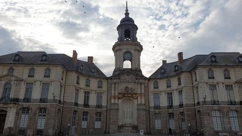 Old Ancient Clock Tower Stock Footage 126753392