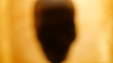 Old ancient mummy skull close up rack focus Video stock 95983297