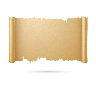 Old ancient papyrus, parchment scroll vector illustration Stock Illustration