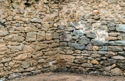 Old Ancient Stone Wall Stock Photos