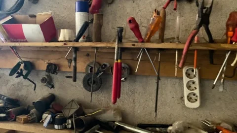 An old and abandoned carpentry workshop 動画素材 285514090