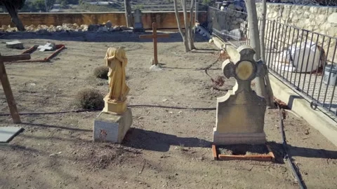 An Old and ancient Cemetery Video stock 147927110