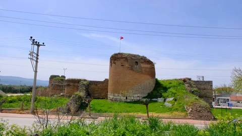 Old and ancient city wall inn nicea (iznik Bursa) Stock Footage 154662428