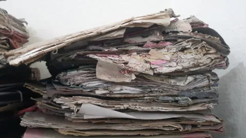 Old and damaged files Stock Footage 310329892