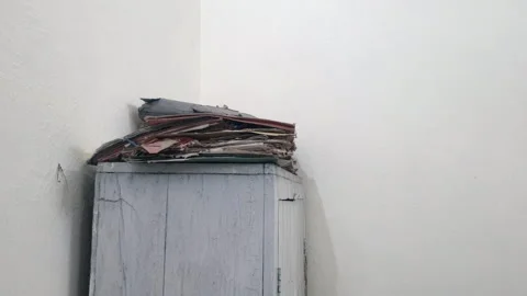 Old and damaged files Stock Footage 310330415