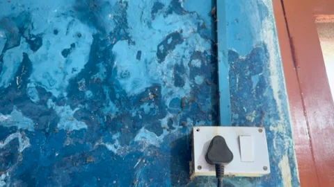 Old and damaged wall Video stock 322933526