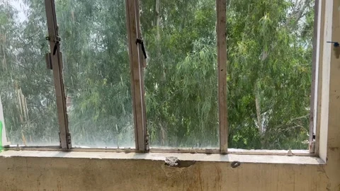 Old and damaged window Stock Footage 282170519