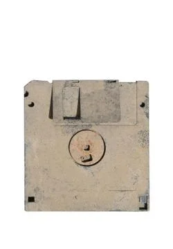 Old and dirty floppy disk Stock Photos