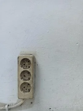 Old and dirty socket Foto stock