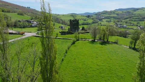 Old And Historic Torre de Tores Ruins With Green Landscape Video stock 274332302