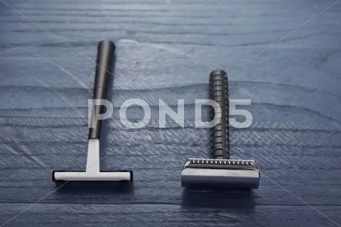 Old and new blade shaving Stock Photos