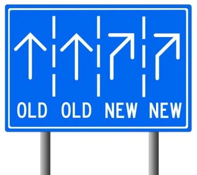 Old and new Stock Illustration